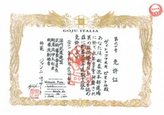 dyplom karate goju italia