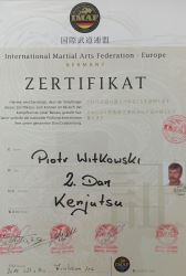 dyplom kenjutsu - International Martial Arts Federation